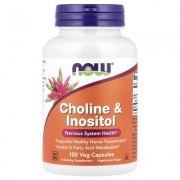 NOW Foods, холін та інозитол, 100 вегетаріанських капсул